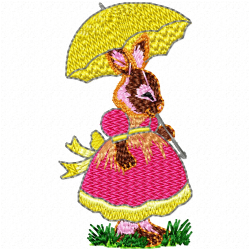 Rabbits Embroidery Design 4 Rabbits Embroidery Design 4